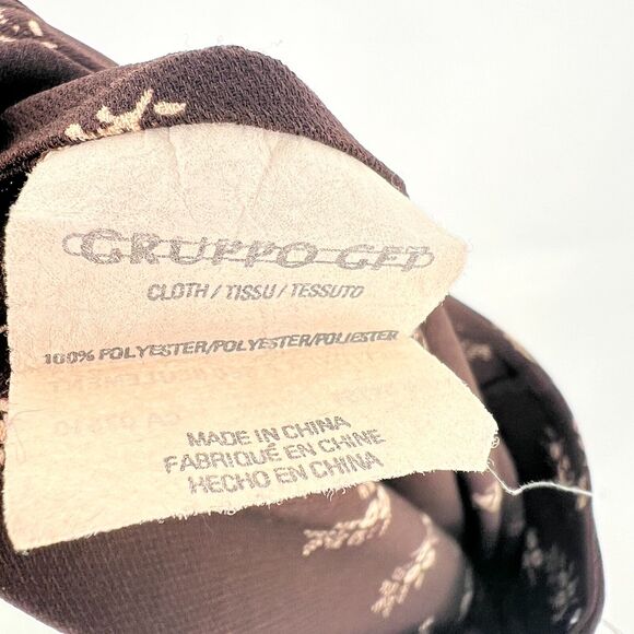 Emmanuel Ungaro Liberte Wrap Skirt Womens 4 Midi Brown Floral Boho Festival - Picture 7 of 8